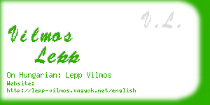 vilmos lepp business card